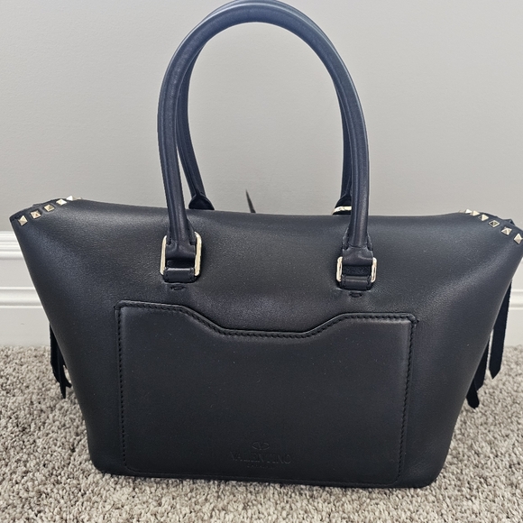 Valentino Garavani Demi Lune Rockstud Fringe Satchel Bag - Picture 11 of 14